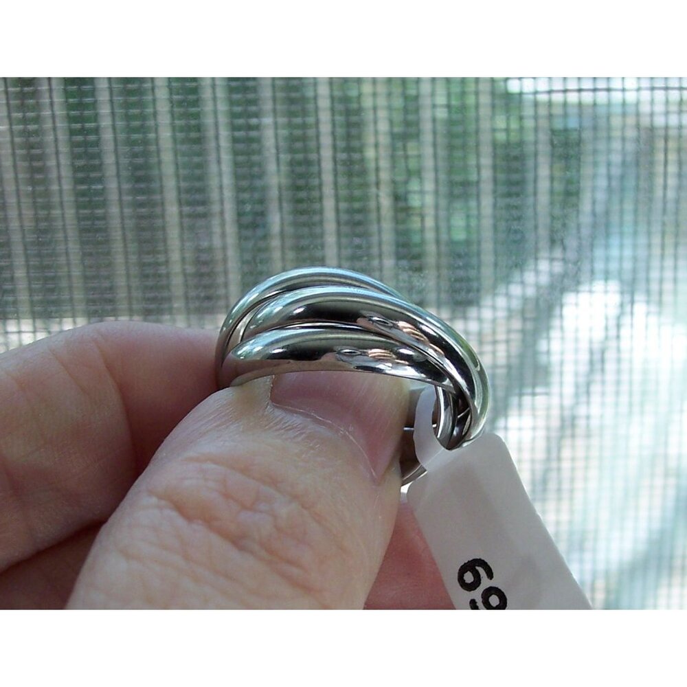 Russian Intertwined Wedding Rings Stainless Steel High Polished - Picture 8 of 14